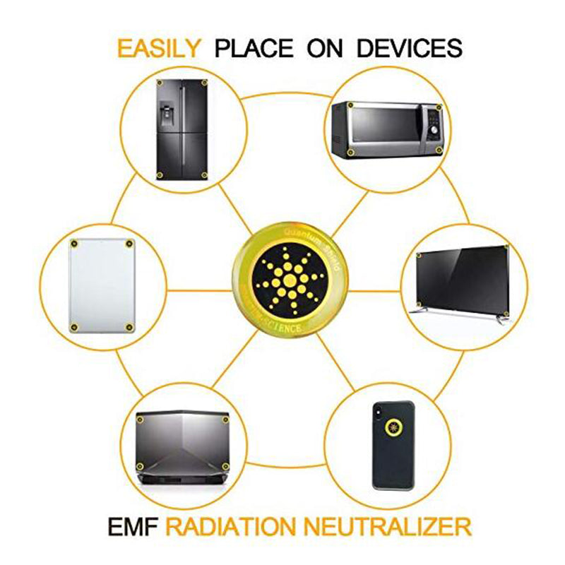 Quantum Anti Radiation Shield 5G EMF Protection - Phones Laptops - 6 Stickers UK