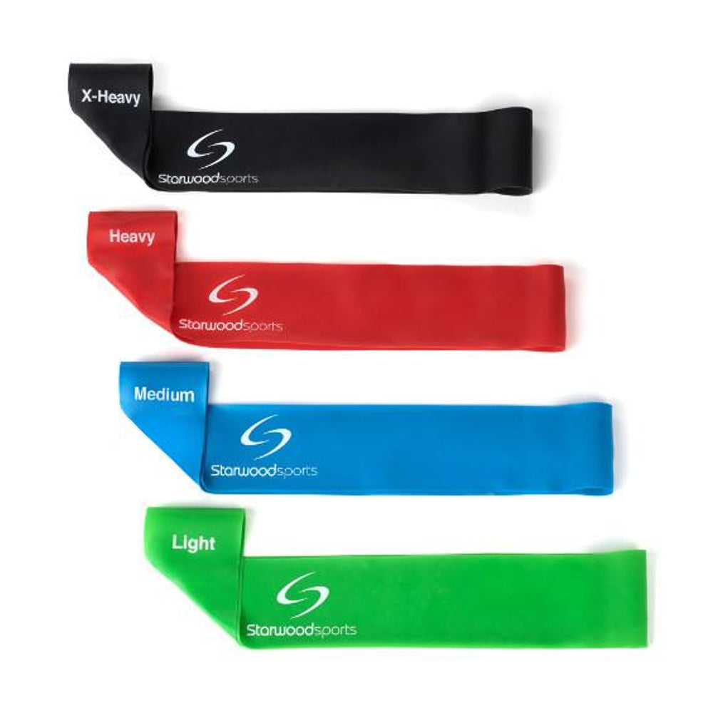 Sports Resistance Loop Bands - Fitness Yoga Physio - Premium Set of 4