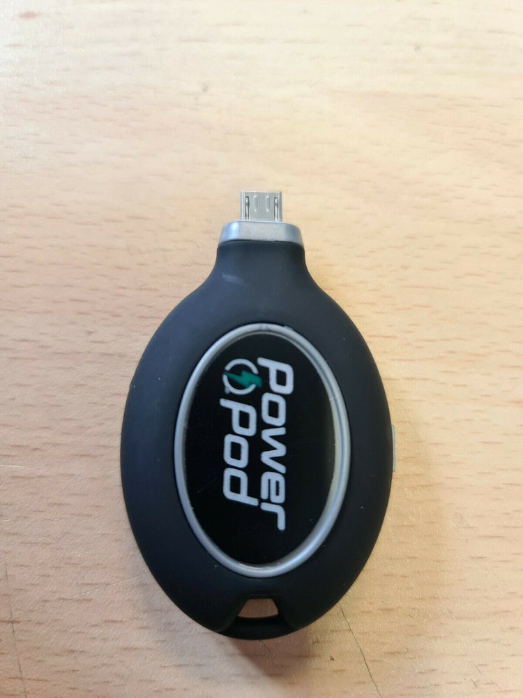 Power Pod Rechargeable Phone Keyring Power Bank - USB-C Apple Micro USB