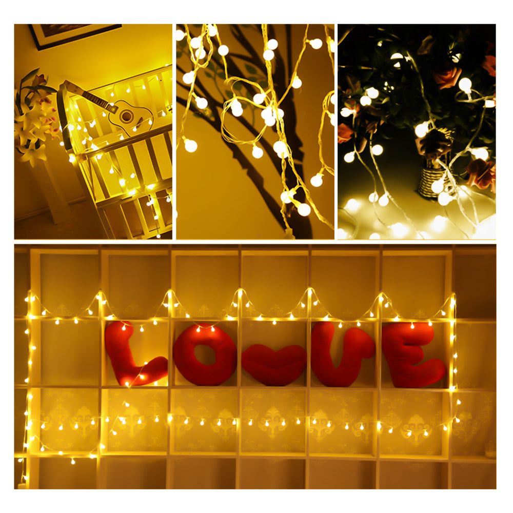 50 LED Bulb String Lights - 5m Cable - 8 Modes - Home Christmas Wedding Festival